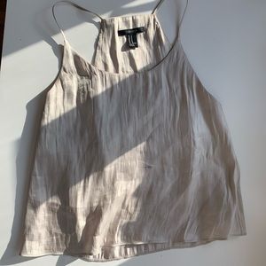 Champagne colored flowy tank